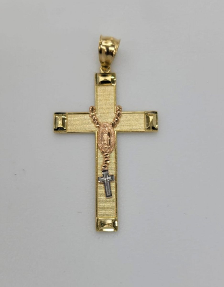 14KT CROSS real gold Pendant, Brand New